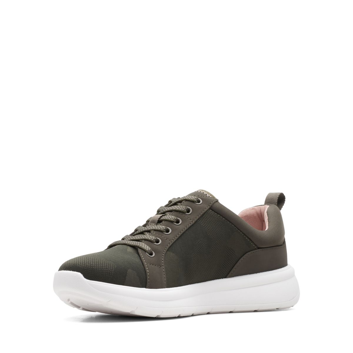 Dark Olive Clarks Ezera Lace Sneakers | 15230614