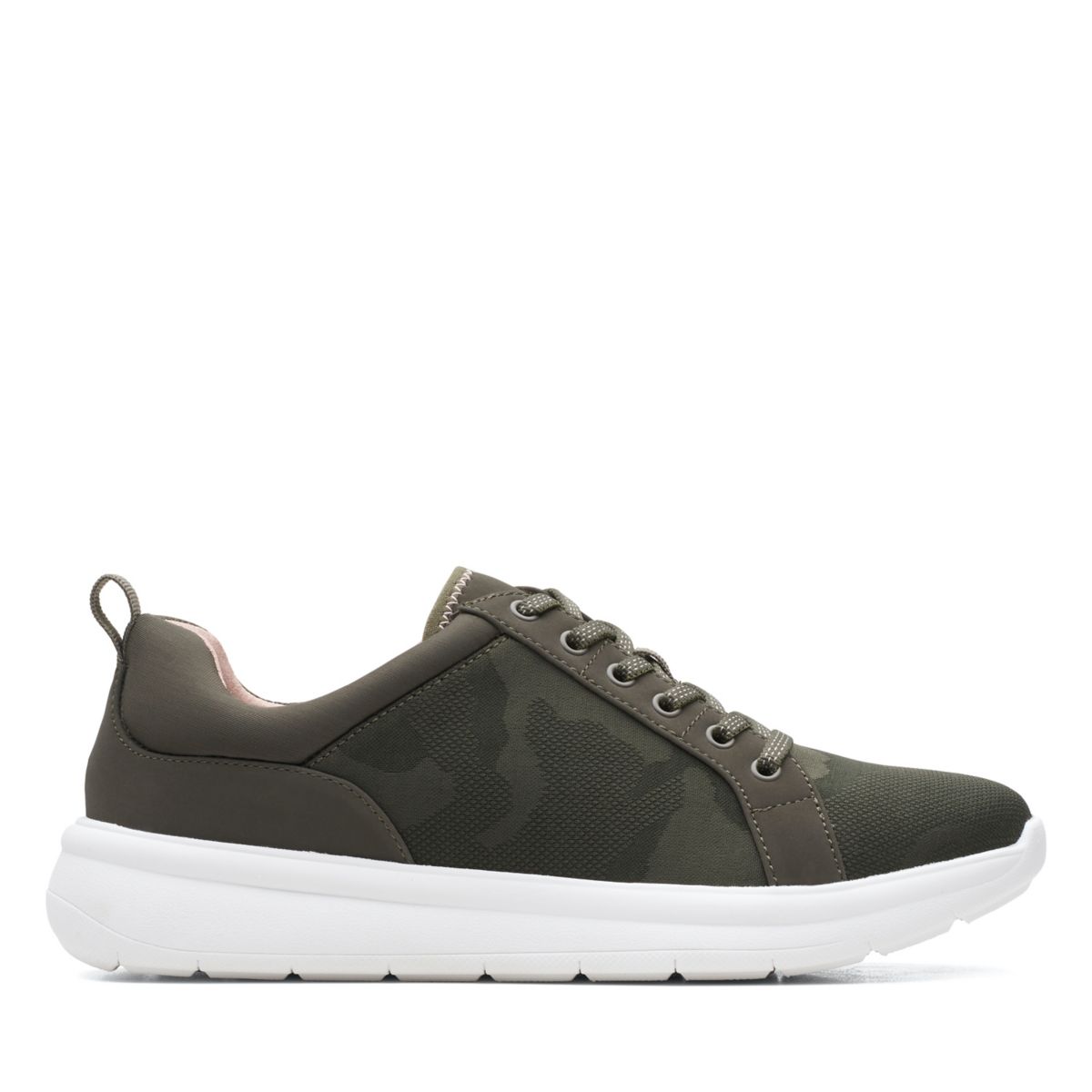 Dark Olive Clarks Ezera Lace Sneakers | 15230614