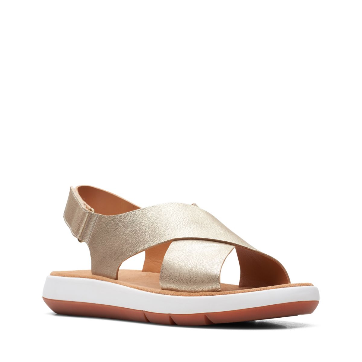 Gold Clarks Jemsa Cross Sandals | 45205315