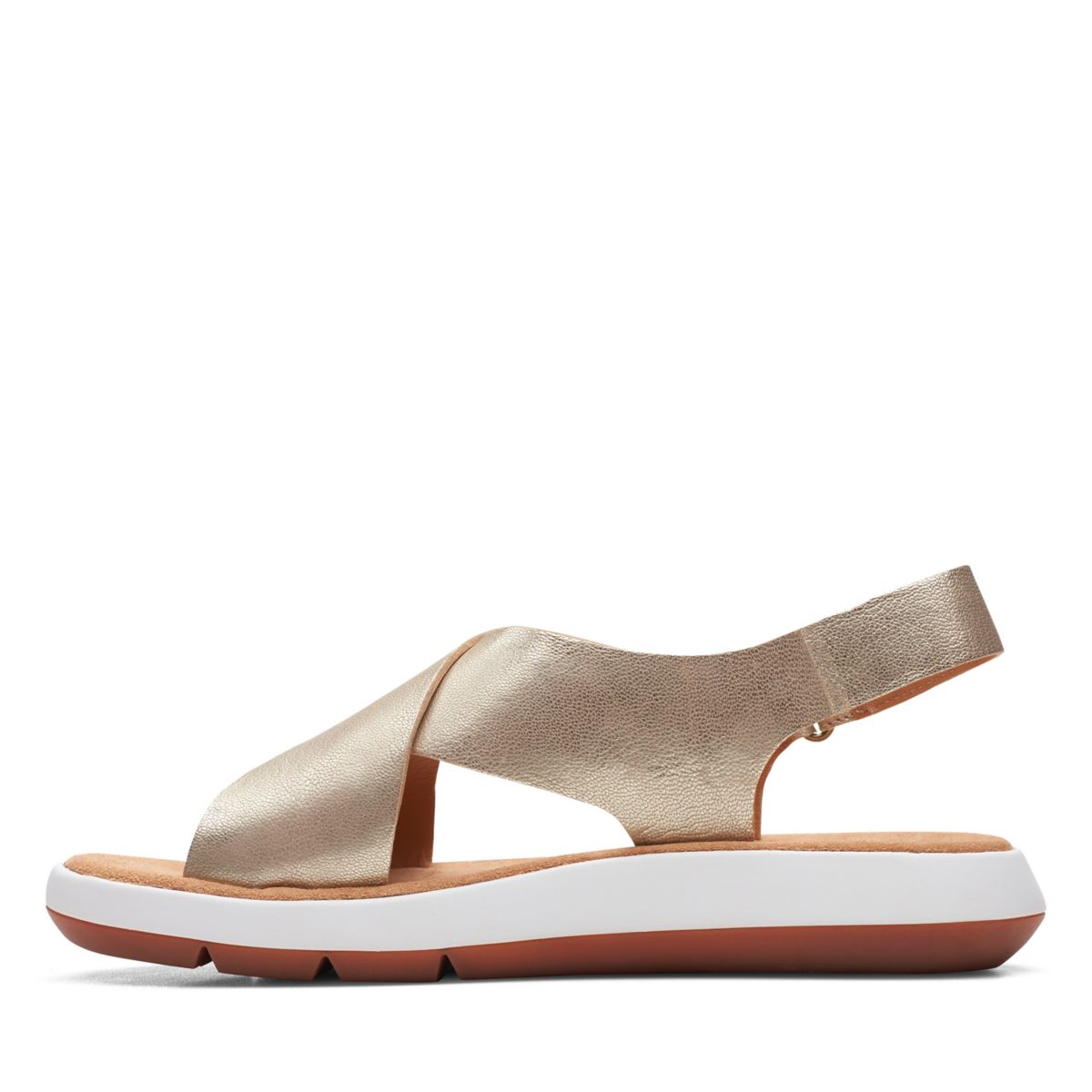 Gold Clarks Jemsa Cross Sandals | 45205315