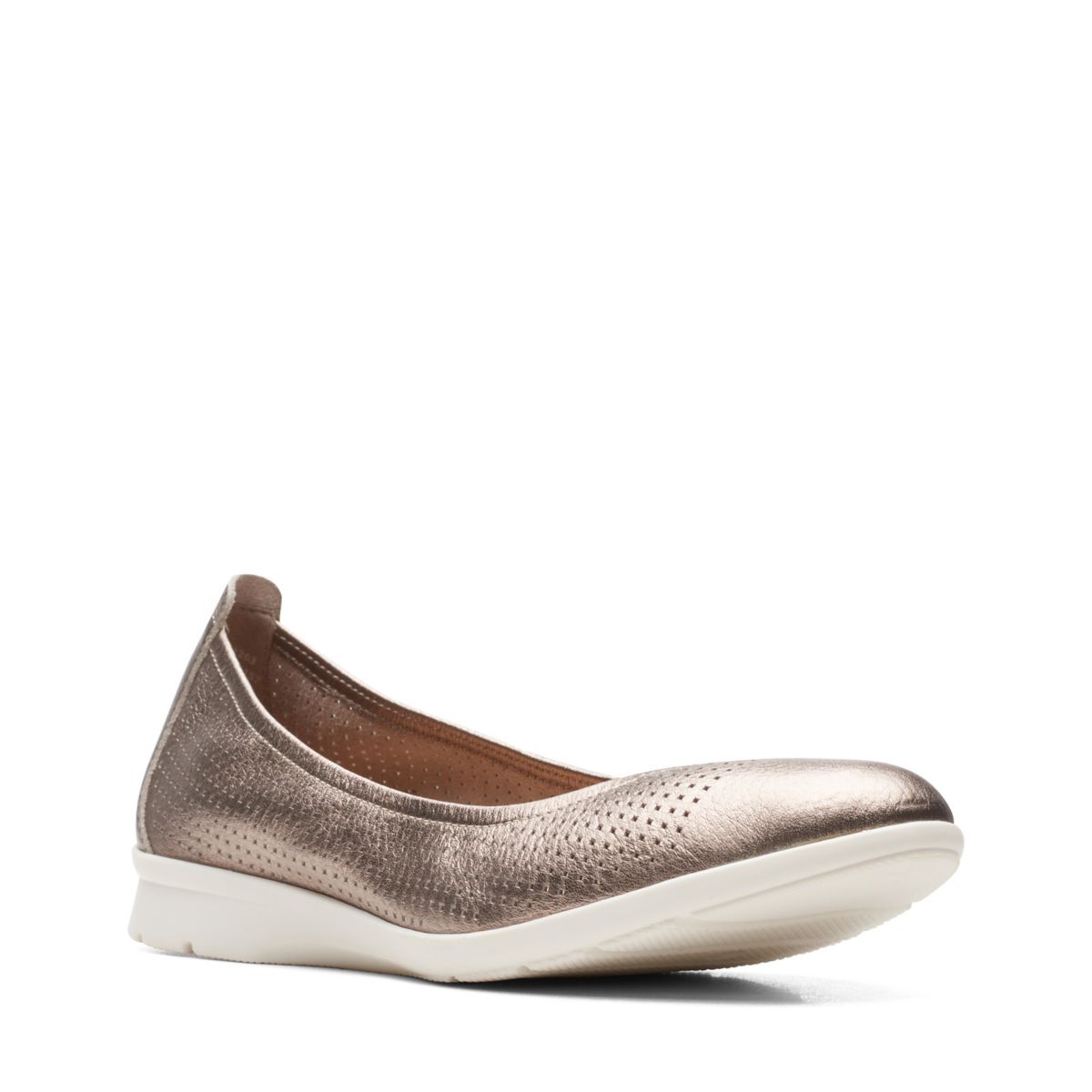 Gold Clarks Jenette Ease Ballerina | 21478548