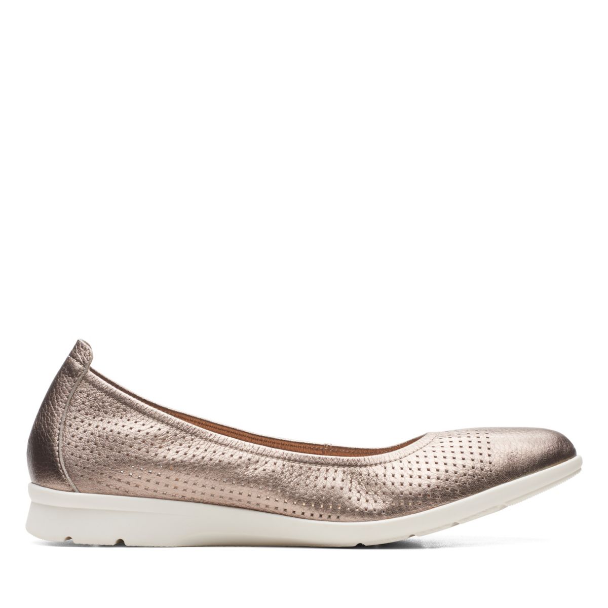 Gold Clarks Jenette Ease Ballerina | 21478548