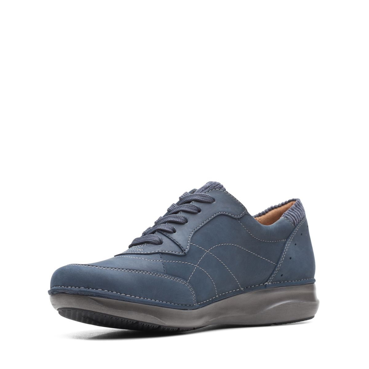 Navy Clarks Appley Tie Casual Shoes | 12198679