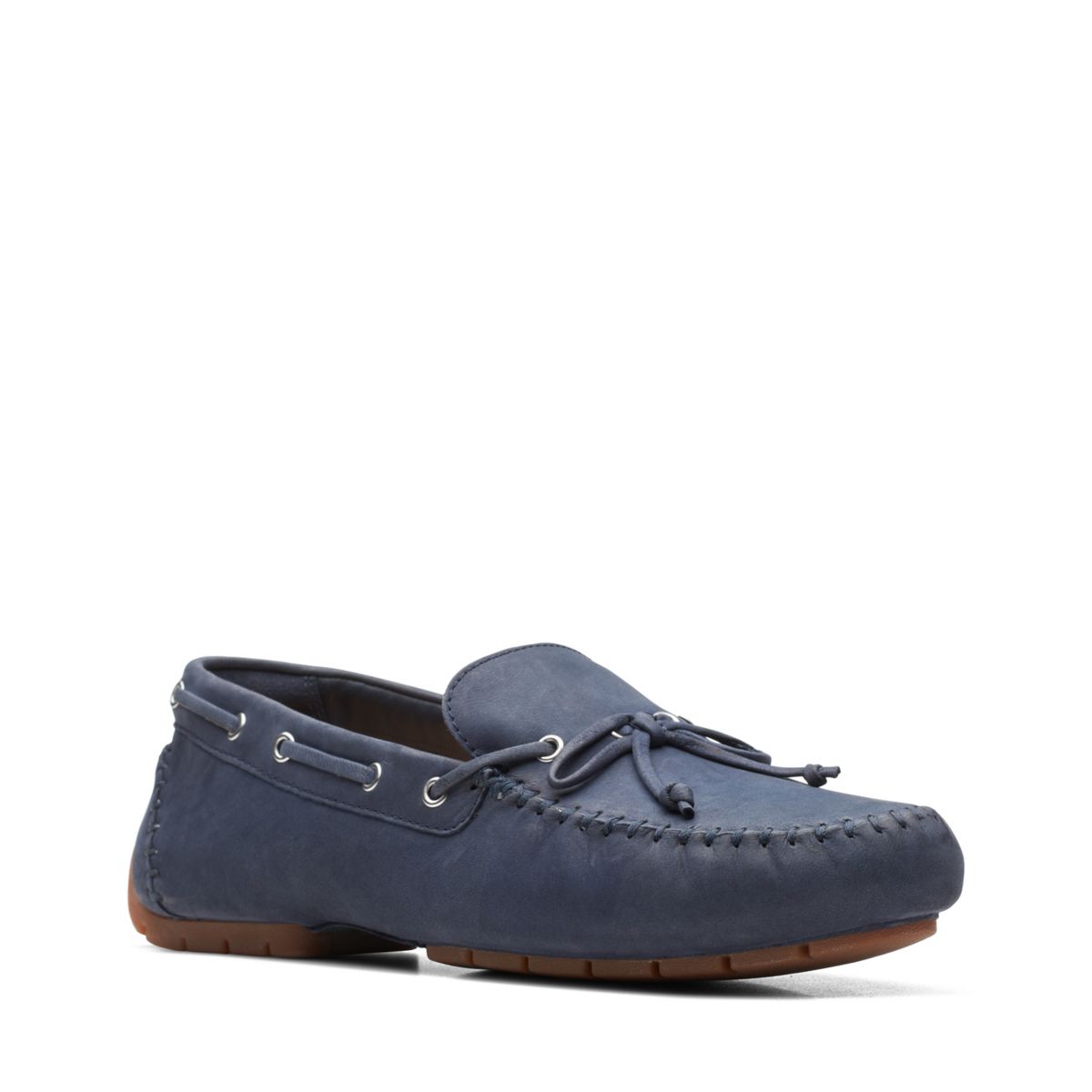 Navy Clarks C Mocc Tie Loafers | 27823278