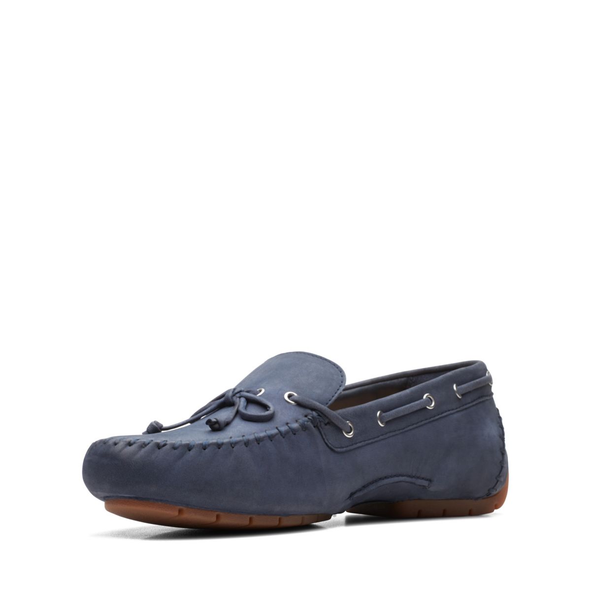 Navy Clarks C Mocc Tie Loafers | 27823278