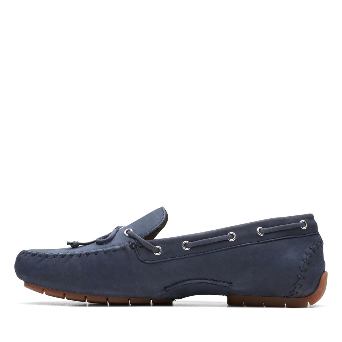 Navy Clarks C Mocc Tie Loafers | 27823278