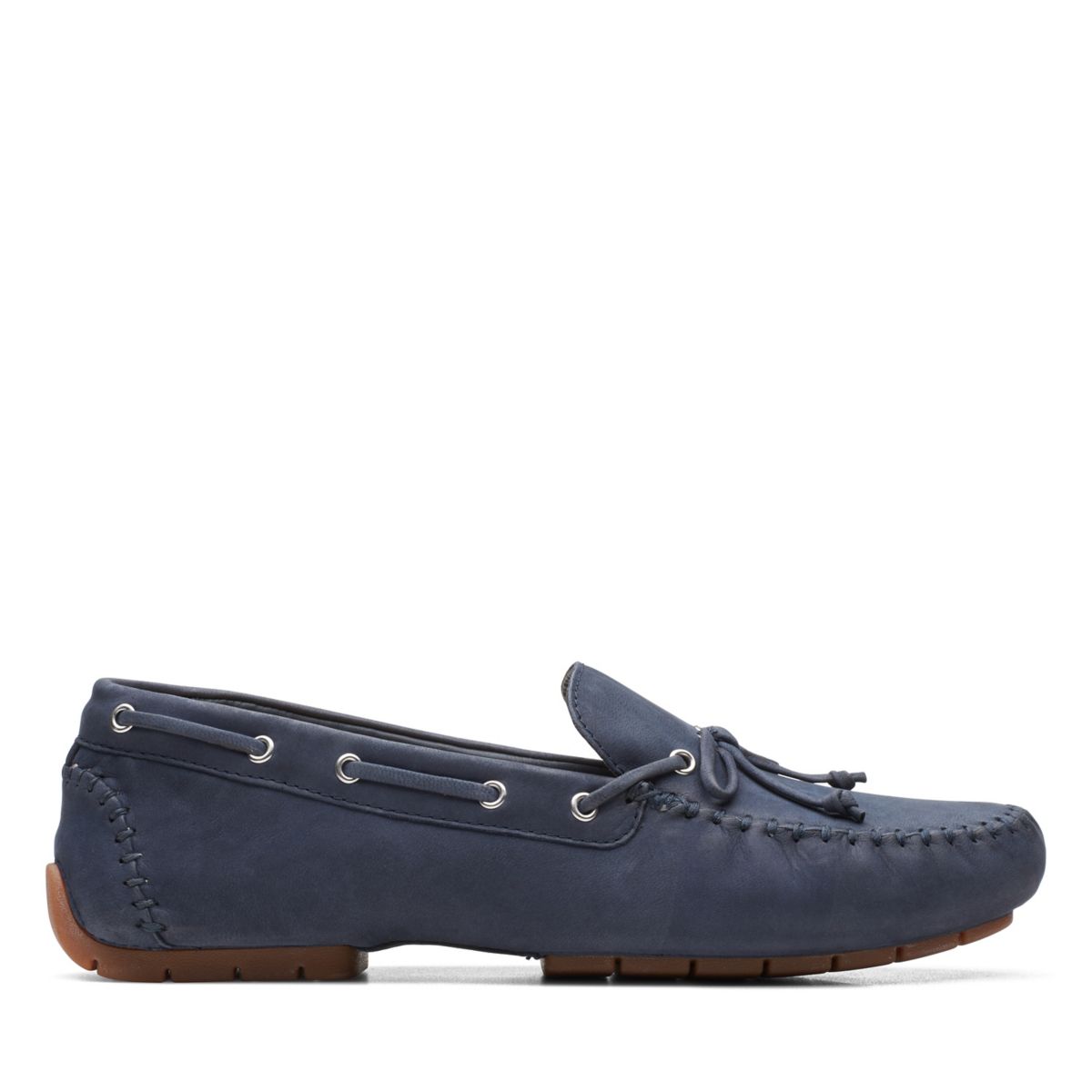 Navy Clarks C Mocc Tie Loafers | 27823278