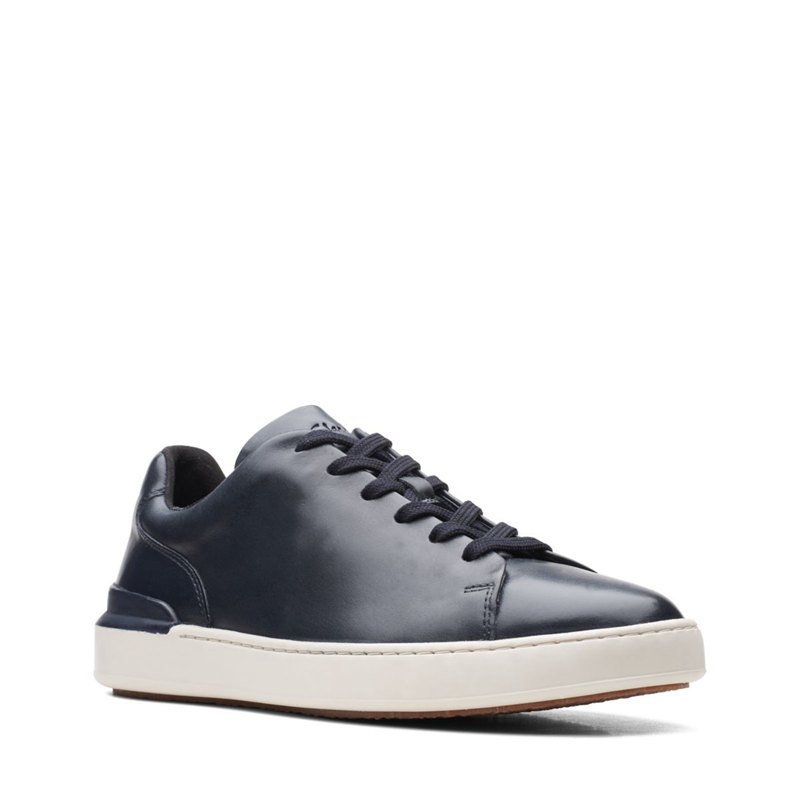 Navy Clarks Court Lite Lace Sneakers | 33337186