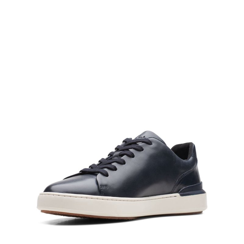 Navy Clarks Court Lite Lace Sneakers | 33337186