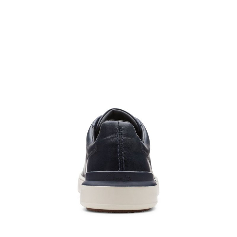 Navy Clarks Court Lite Lace Sneakers | 33337186