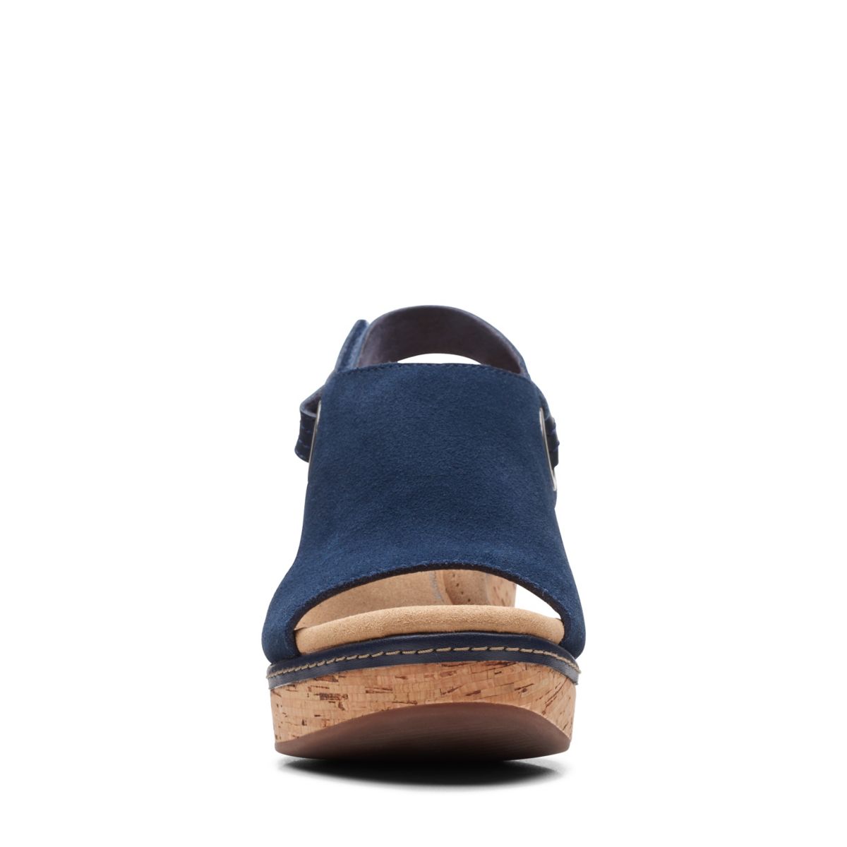 Navy Clarks Giselle Sea Wedge Sandals | 88054266