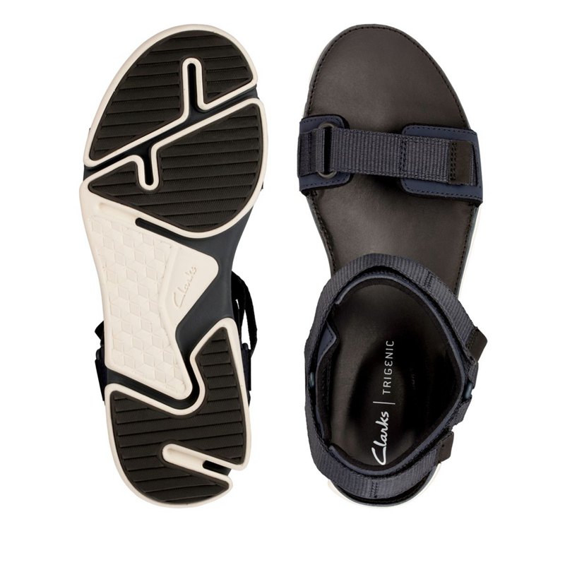 Navy Clarks Tri Cove Trail Sandals | 39295910