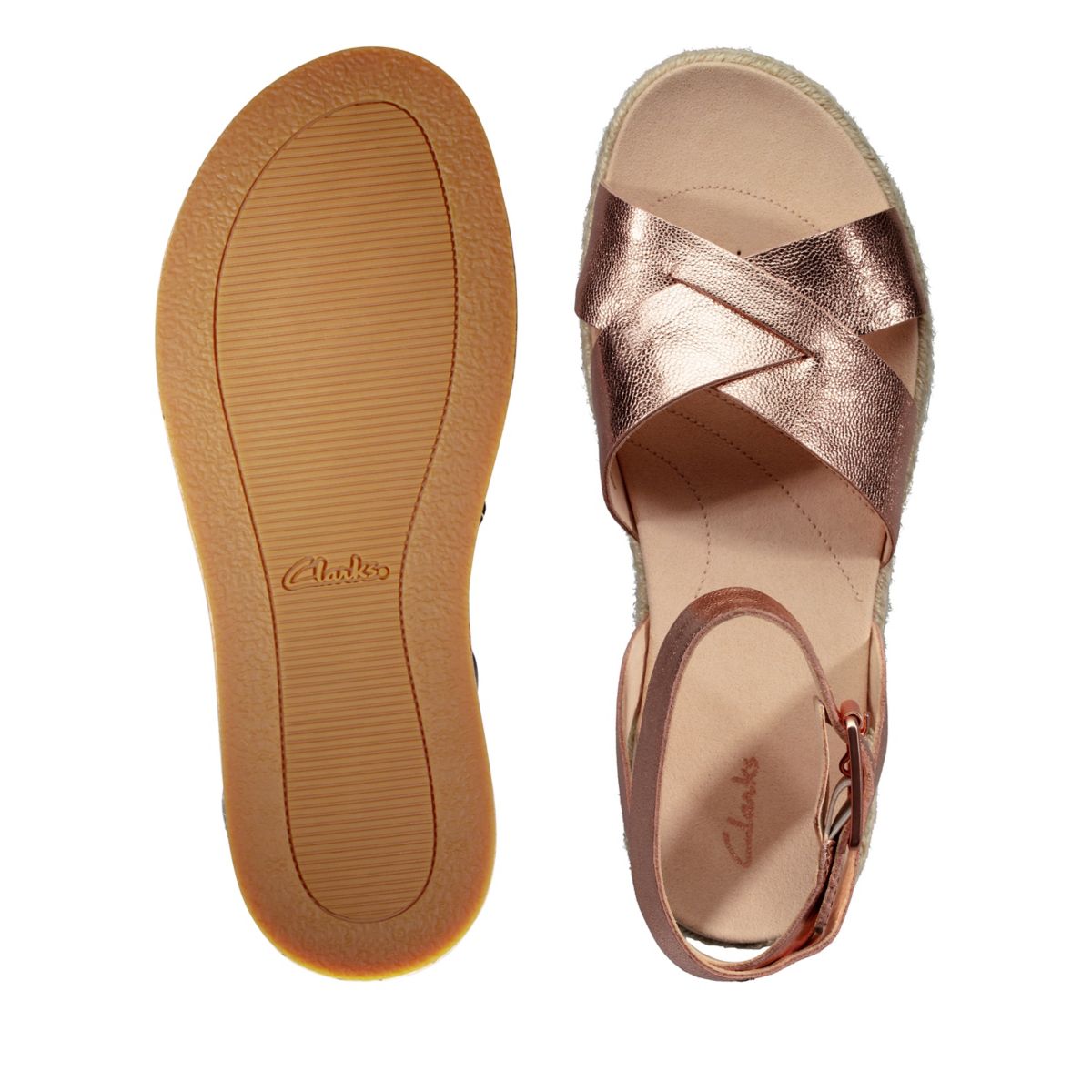 Rose Gold Clarks Botanic Poppy Sandals | 37256506