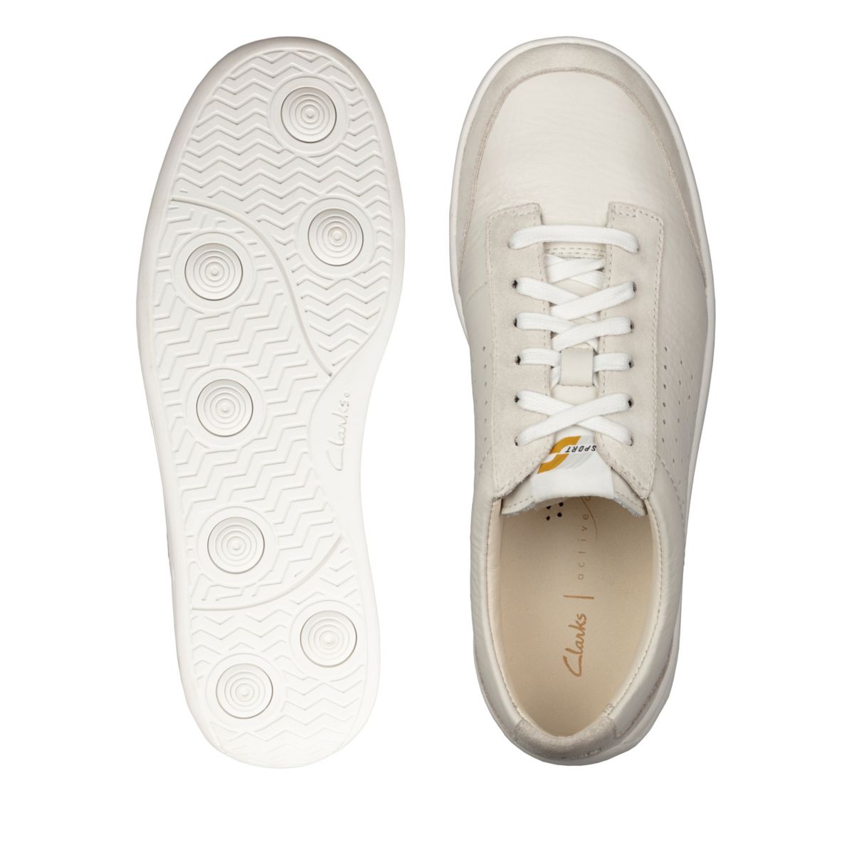 White Clarks Hero Air Lace Sneakers | 42512010