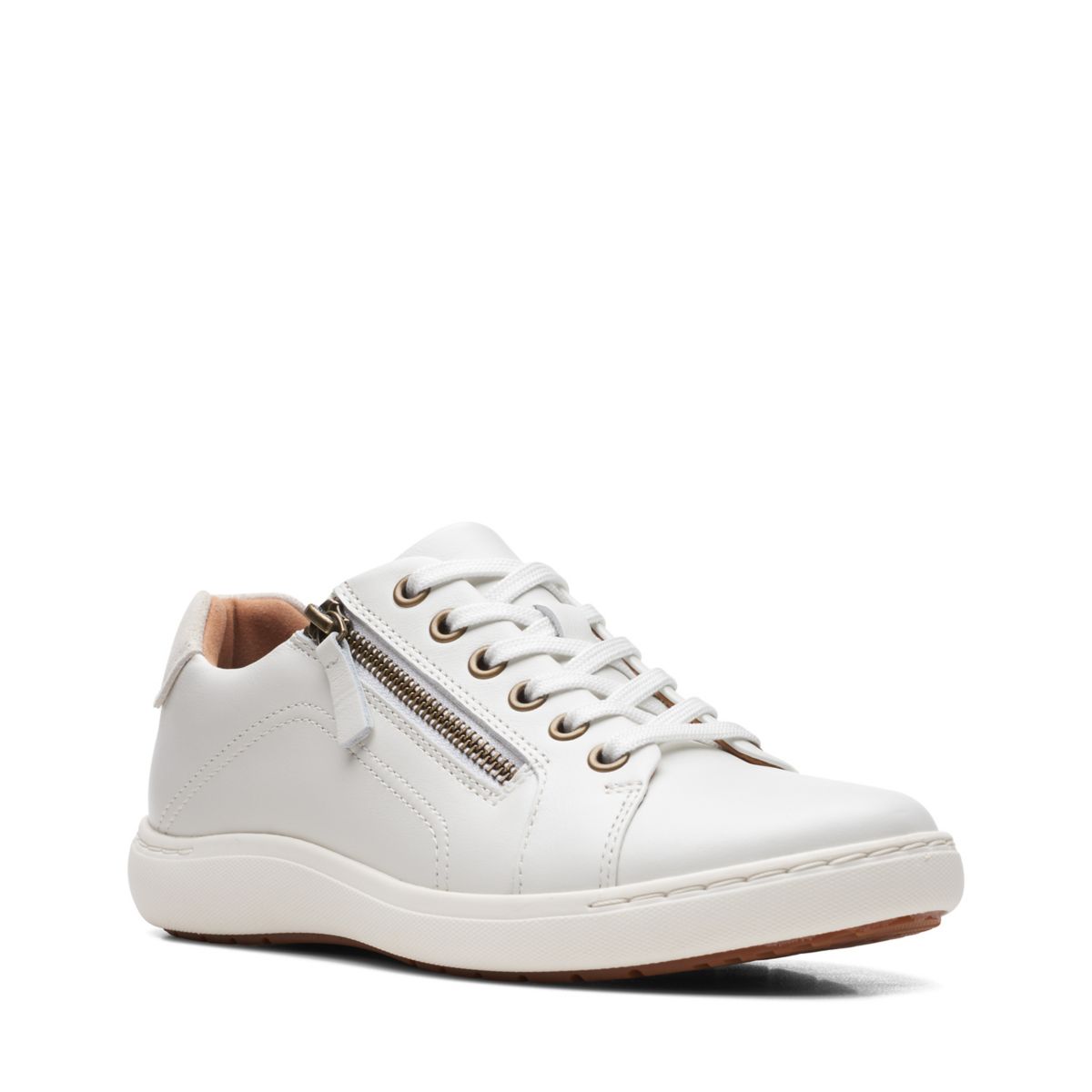 White Clarks Nalle Lace Sneakers | 97965352