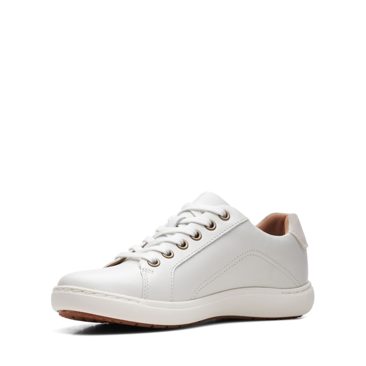 White Clarks Nalle Lace Sneakers | 97965352